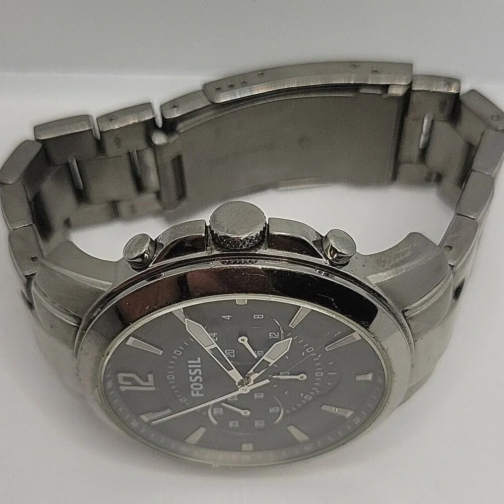 Fossil Grant FS4584 Men's Silver Stainless Steel Analog Dial Quartz Watch AM891